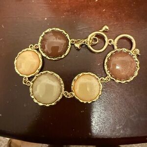 Elegant Gold and Brown Bracelet
